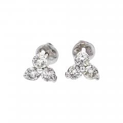 Diamond 3 Stud earrings w screw back 1 50 Carats - 3572148