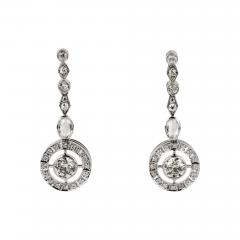 Diamond Earrings In 18k White Gold 21st Century - 4791925