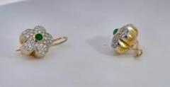 Diamond Emerald Earrings 18 Karat - 3448737