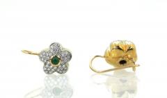 Diamond Emerald Earrings 18 Karat - 3448781