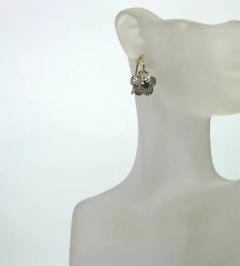 Diamond Emerald Earrings 18 Karat - 3448803