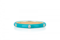 Diamond Enamel Stacking Rings - 4788847