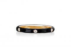 Diamond Enamel Stacking Rings - 4788849