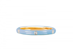 Diamond Enamel Stacking Rings - 4788851