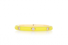 Diamond Enamel Stacking Rings - 4788854