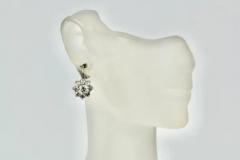 Diamond Flower Earrings 18K - 3455094