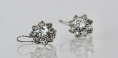 Diamond Flower Earrings 18K - 3455201