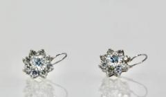 Diamond Flower Earrings 18K - 3455221