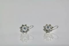 Diamond Flower Earrings 18K - 3455294