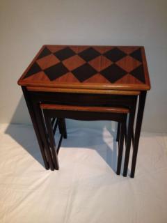 Diamond Marquetry Nesting Tables - 95033