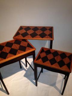 Diamond Marquetry Nesting Tables - 95037