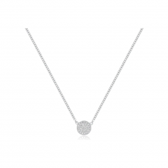 Diamond Mini Disc Gold Necklace - 4826000