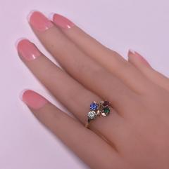 Diamond Sapphire Ruby and Tsavorite Gold Ring - 1152326