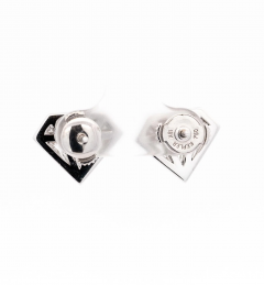 Diamond Shaped 2 CTTW Diamond Stud in 18K White Gold Earrings - 3648946