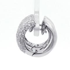 Diamond White Gold Wide Huggies - 4736374