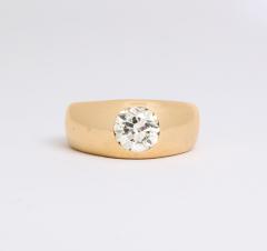 Diamond and 18 k Gold Gypsy Ring - 2160333