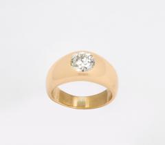 Diamond and 18 k Gold Gypsy Ring - 2160334