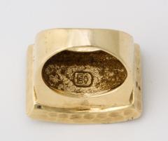 Diamond and Hand Hammered Gold Ring - 566577