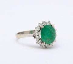 Diamond and Natural Emerald Gold Ring - 2838078