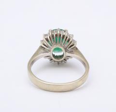 Diamond and Natural Emerald Gold Ring - 2838080