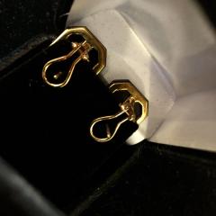 Diamond and Onyx platinum and 18k earrings - 1790549