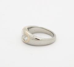 Diamond and White Gold and Gold Gypsy Ring - 3529237