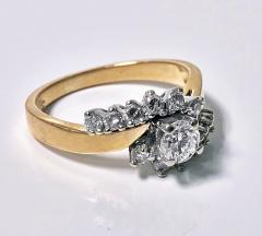 Diamond twist design 14K Ring - 1124545