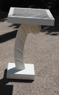 Dickinson style white arabesque side tables - 3826623