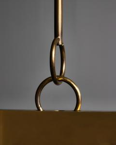 Diego Mardegan Brass and Glass Diego Mardegan Long Chandelier - 2530897