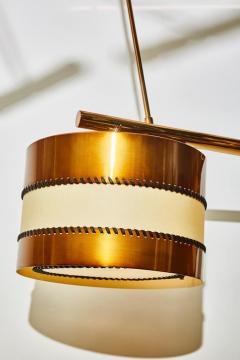 Diego Mardegan Chandelier in Brass and Parchment by Diego Mardegan for Glustin Luminaires - 1114476