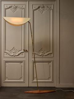 Diego Mardegan Floor Lamp in Marble Brass and paper by Diego Mardegan - 4715964