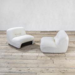 Diego Mattu Diego Mattu Pair of Armchairs Mod Mal for 1p in White Fabric - 4034364