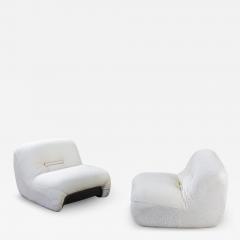 Diego Mattu Diego Mattu Pair of Armchairs Mod Mal for 1p in White Fabric - 4036597