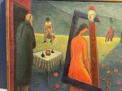 Diego Rivera MONUMENTAL FANTASTICAL MULTI FIGURE SURREALIST PAINTING 1940S - 4695530