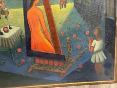 Diego Rivera MONUMENTAL FANTASTICAL MULTI FIGURE SURREALIST PAINTING 1940S - 4695534