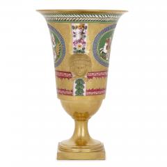 Dihl et Gu rhard et Gu rhard Two Empire period gilt porcelain vases by Dihl et Gu rhard - 3928208