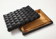 Dimensional Black Carved Bone Box - 2160640