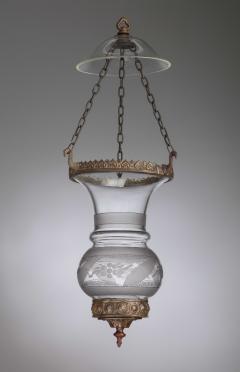 Diminutive Colorless Glass Pendant Hall Lantern - 3858182