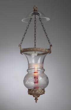 Diminutive Colorless Glass Pendant Hall Lantern - 3858183