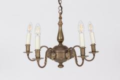 Diminutive English Rams Head Brass 5 arm Chandelier - 2052197