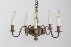 Diminutive English Rams Head Brass 5 arm Chandelier - 2052199