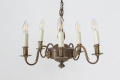 Diminutive English Rams Head Brass 5 arm Chandelier - 2052203