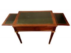 Diminutive Leather Top Desk with Pull Out Sides and Bronze Mounts Stamped Jansen - 2998372