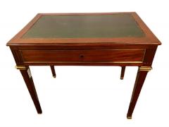 Diminutive Leather Top Desk with Pull Out Sides and Bronze Mounts Stamped Jansen - 2998373