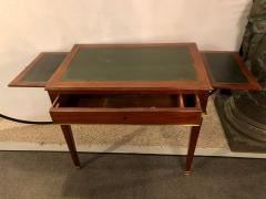 Diminutive Leather Top Desk with Pull Out Sides and Bronze Mounts Stamped Jansen - 2998376