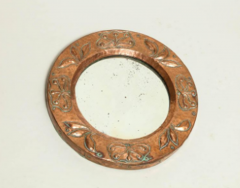 Diminutive Round Copper Mirror - 297130