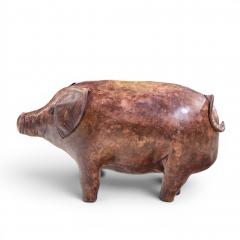 Dimitri Omersa Dimitri Omersa Mid Century English Leather Pig Ottoman - 4593128