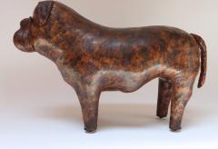 Dimitri Omersa Vintage Leather Bulldog Footstool by Dimitri Omersa for Abercrombie and Fitch - 4308297
