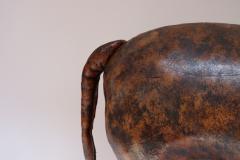 Dimitri Omersa Vintage Leather Bulldog Footstool by Dimitri Omersa for Abercrombie and Fitch - 4308304