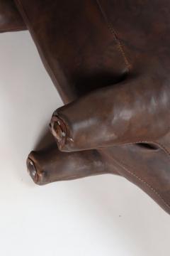 Dimitri Omersa Vintage Leather Pig Footstool by Dimitri Omersa for Abercrombie and Fitch - 4581253